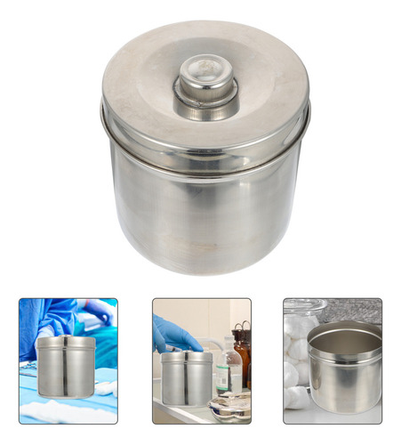 Cubo De Gasa De Acero Inoxidable Con Tapa
