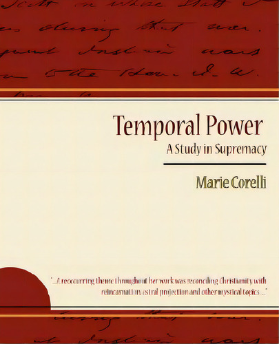 Temporal Power - A Study In Supremacy, De Marie Corelli, Corelli. Editorial Book Jungle, Tapa Blanda En Inglés