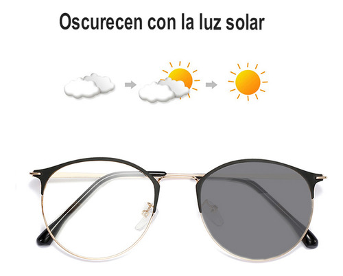 Entixo Lentes Fotocromático Computadora Ordenador Antifatiga Color Dorado
