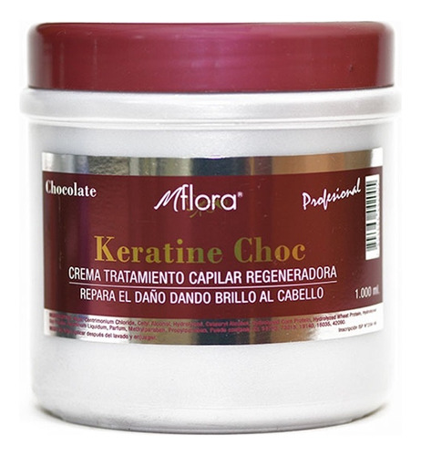 Crema Capilar Keratine Chocolate Flora Profesional 1 Kilo