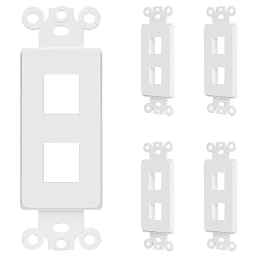 Adaptador De Placa De Pared Rj45 Keystone De 2 Puertos,...