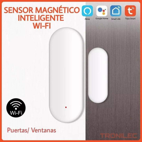 Imagen 1 de 2 de Sensor Magnético Wifi Puerta Ventana Tuya Smart Al X Mayor