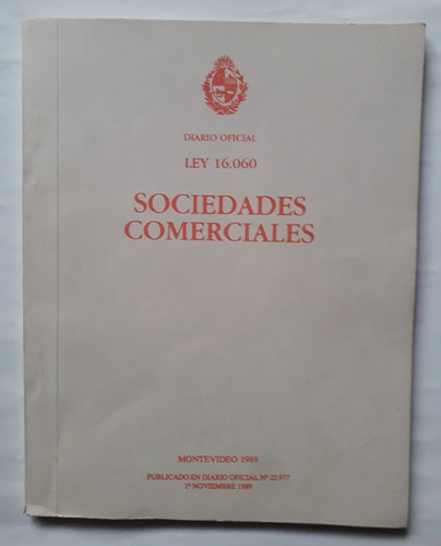 Sociedades Comerciales Ley 16060 Diario Oficial 1989 Imepcab