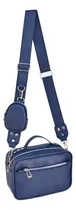 Comprar Cartera Bandolera PM Complementos Cuero Ecológico Bandolera Moderna Con Monedero Color Azul