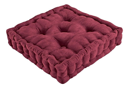 (burgundy) - Tufted Support Padded Boosted Cushion, Bur...