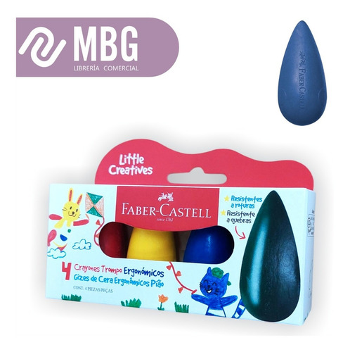 Imagen 4 de 7 de Crayón Cera Ergonómico Trompox4 Faber-castell Litle Creative