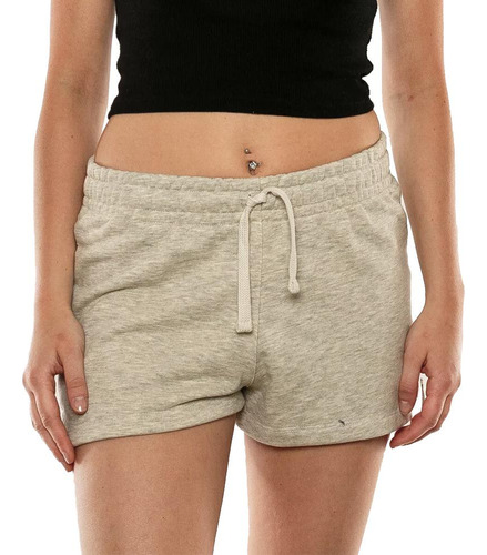 Topper Short Mujer - Basico Rtc Gris Melange Lc