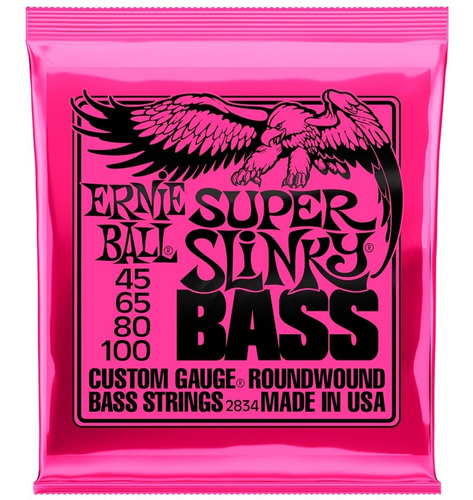 Encordoamento Ernie Ball Contra Baixo Super Slinky Bass 4c