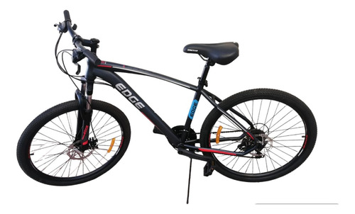 Bicicleta Nueva Edge Rin 26 Negro Con Detalles Azul Y Rojo 