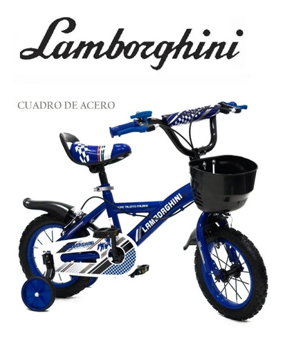 Bicicleta Infantil Lamborghini Rodado12 Manija Acero