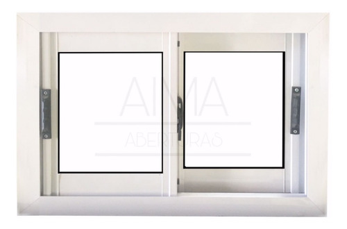 Ventana De Aluminio 60x40 Vidrio 4mm Color Blanco