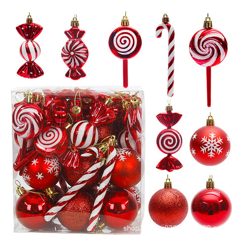 Conjunto De Adornos Navideños Colgante Bola Árbol De Navidad