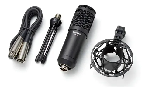 Microfone Dinâmico Para Broadcast E Streaming Tascam Tm-70