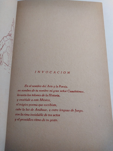 Oda Al Poema De Cuauhtemoc Carlos Mc Gregor Giacinti (Usado)