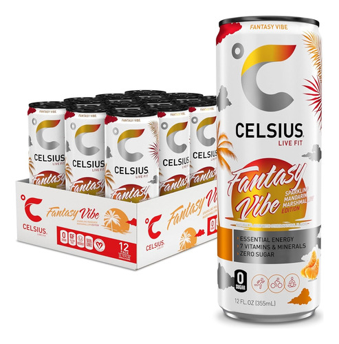 Celsius Sparkling Fantasy Vibe, Bebida Energética Esencial