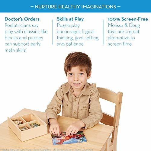 Melissa Doug Dinosaurs 4in1 Wooden Jigsaw Puzzles