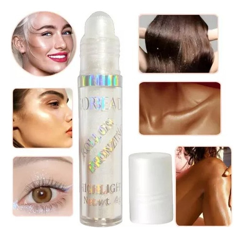 X3 Glitter Polvo De Hadas Roll On Highlight Para Cuerpo Cara