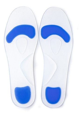 Par Palmilha De Silicone Arco Terapeutico Piloto Hidrolight Cor Transparente Ponto Azul Tamanho Da Palmilha 43-44