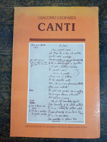 Imagen 1 de 4 de Canti * Giacomo Leopardi * Dante Alighieri 1987 *