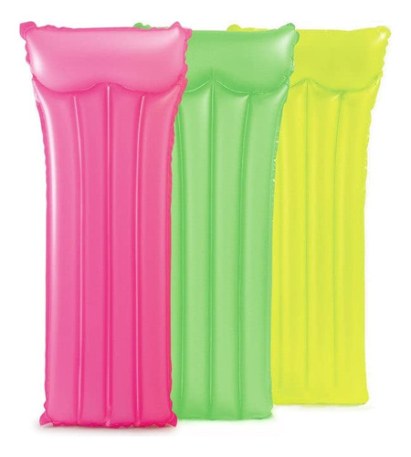 Intex, Colchoneta Inflable De Neón (los Colores Pueden Varia