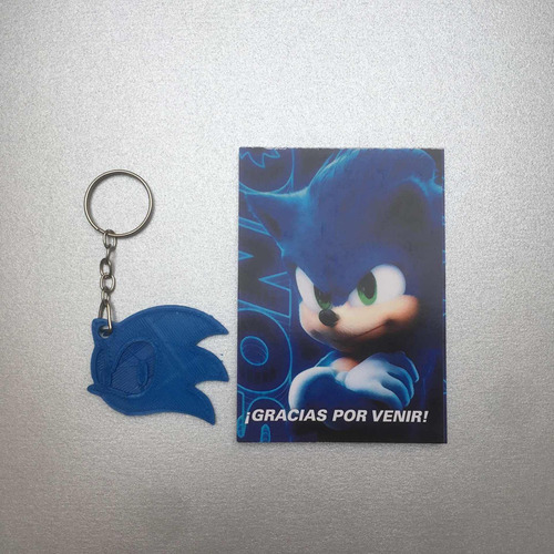 10 Souvenir Sonic + Mini Anotador Personalizado