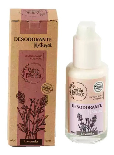 Desodorante Natural Lavanda Sentida Botanica Vegano 60grs