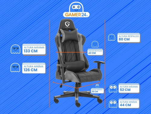 Silla Gamer Reclinable Cuero Ecológico Blaster 381 Tgh