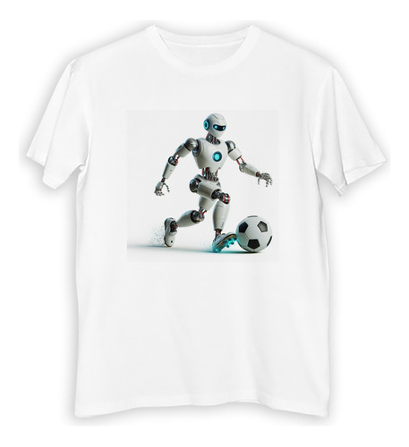 Remera Niño Robot Futbol Pelota Playing Sports Play M1