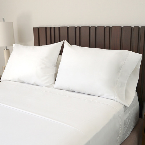 Juego De Sábanas | Queen Size | Taupe | Hotel Collection Color Blanco Diseño de la tela Liso