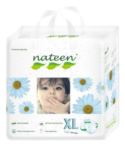 Caja Pañal Bebe Ecológico Premium Nateen Talla Xl (112 Unid)