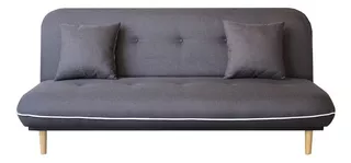 Sofa Cama Caladium - Madera Y Tapiz Color Gris