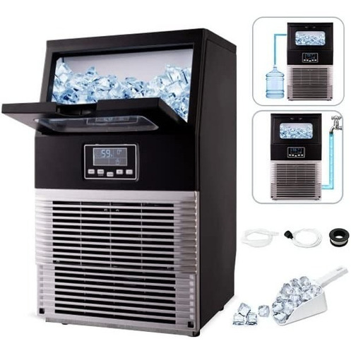 Máquina De Hielo Comercial De Acero Inoxidable 66lbs/24h