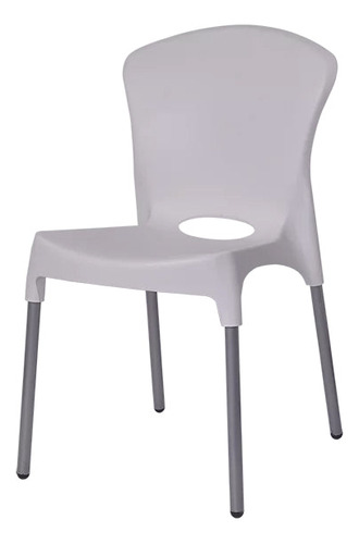 Silla De Plastico Zafiro Reforzada Con Patas De Metal 