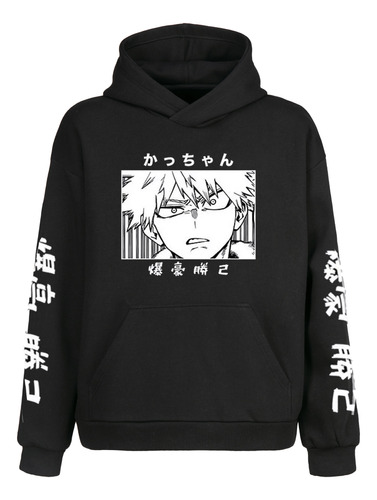 Sudadera Bakugo My Hero Negra