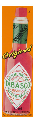 Molho de pimenta vermelha original Tabasco sem glúten 60 ml