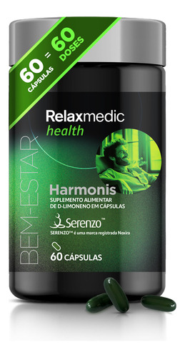 Harmonis Serenzo com D-Limoneno Relaxmedic 60 Cápsulas