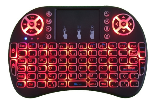 Teclado + Mouse Wireless S/ Fio Smart Tv LG Aoc Samsung Semp
