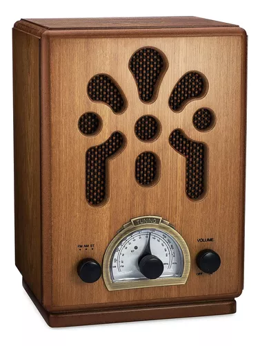 Réplica radio estilo antiguo con entrada USB, tarjeta y altavoz bluetooth -  Solohombre