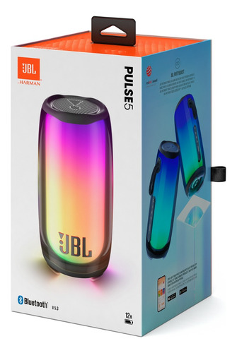 Caixa De Som Portátil Bluetooth Pulse 5 Black Jbl Bivolt Cor Preto 110V/220V