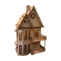 Comprar Casa Castillo Casita Desarmado Mdf Muñecas Muebles De Regalo