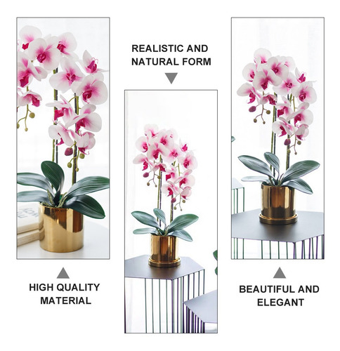 Flores De Orquídea Artificiales En Maceta Orquídea Phalaenop