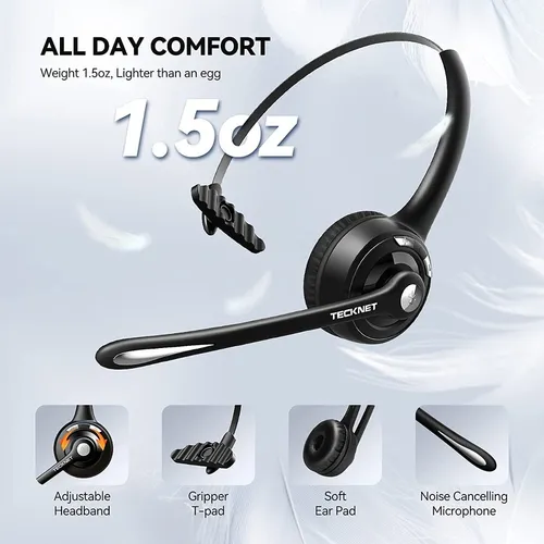 Diadema Microfono Inalambrico Para Celular Bluetooth Zoom