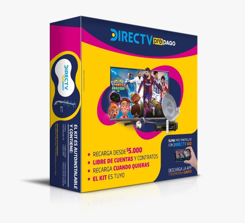 Imagen 1 de 10 de Directv Kit Prepago + Directv Go Sin Costo Adicional.