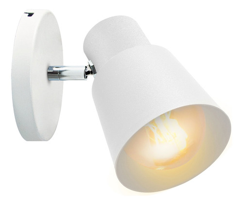 Lampara Aplique Spot 1 Luz Movil Moderno Pared Apto Led E27 Estructura Blanco