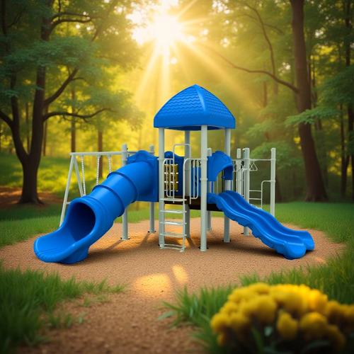 Juego Modular 12c Tobogán 2 Columpios 540x390x340 Cm Ch012