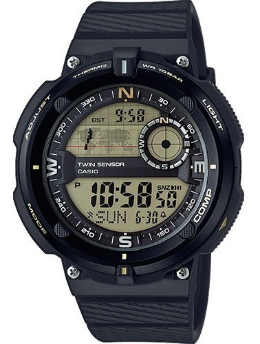 Reloj Casio Sgw-600h-9a Wr 100m Doble Sensor Ag Oficial Caba