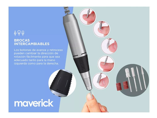Torno Manicuria Profesional Uñas Esculpidas Pedal Maverick
