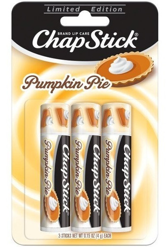 Bálsamo Labial Chap Stick Limited Edition Pumpkin Pie 3 Pzs