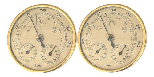 2x Vintage Estación Meteorológica Humedad Termómetro