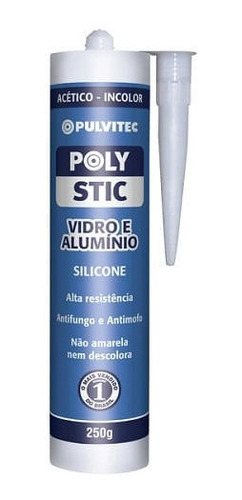 Polystic Vidro  Aluminio Incolor 250g - Pulvitec